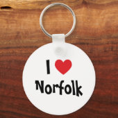 I Liebe Norfolk Schlüsselanhänger (Vorderseite)