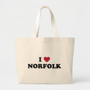 I Liebe Norfolk Virginia Jumbo Stoffbeutel
