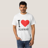I Liebe Normalquadratischer Aufkleber T-Shirt (Vorne ganz)