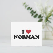I Liebe Norman Oklahoma Postkarte (Stehend Vorderseite)