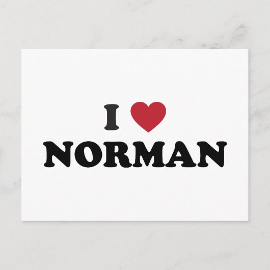 I Liebe Norman Oklahoma Postkarte (Vorderseite)