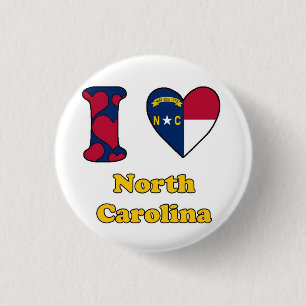 I Liebe North Carolina Button