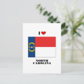 I Liebe North Carolina Postkarte (Stehend Vorderseite)