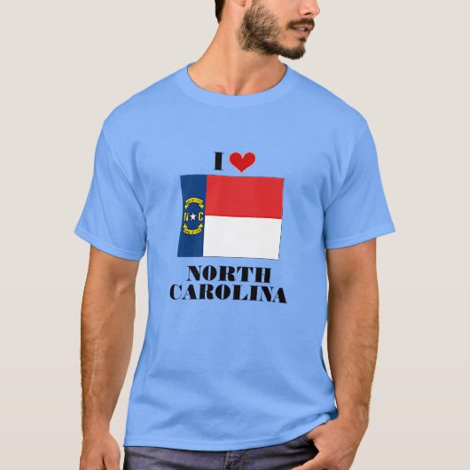 I Liebe North Carolina T-Shirt (Vorderseite)