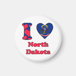 I Liebe North Dakota Magnet