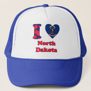 I Liebe North dakota Truckerkappe