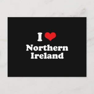 I Liebe Northern Ireland Tshirt Postkarte