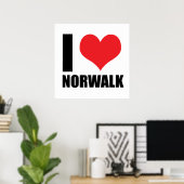 I Liebe Norwalk Poster (Heimbüro)
