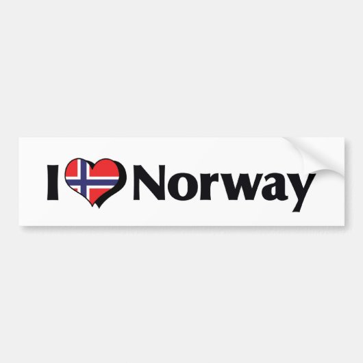 I Liebe Norwegen Flagge Autoaufkleber (Vorne)