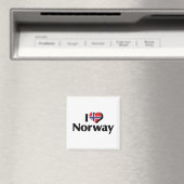 I Liebe Norwegen Flagge Magnet (In Situ (Geschirrspüler))