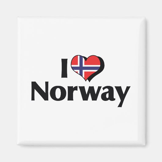 I Liebe Norwegen Flagge Magnet (Vorne)