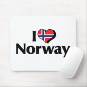 I Liebe Norwegen Flagge Mousepad (Mit Mouse)