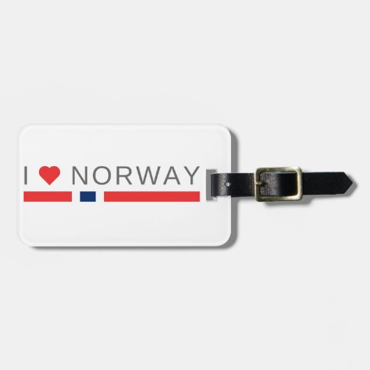 I Liebe Norwegen Gepäckanhänger (Vorderseite horizontal)