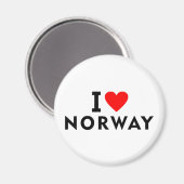 I Liebe Norwegen Land wie Herztourismus Magnet (Vorderseite/Rückseite)