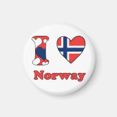 I Liebe Norwegen Magnet (Vorne)