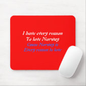 I Liebe Norwegen Mousepad (Mit Mouse)