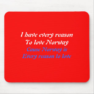 I Liebe Norwegen Mousepad