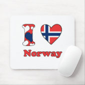 I Liebe Norwegen Mousepad (Mit Mouse)