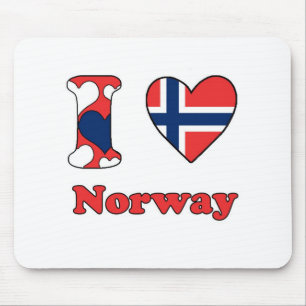 I Liebe Norwegen Mousepad