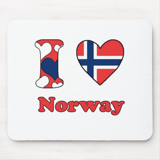 I Liebe Norwegen Mousepad (Vorne)