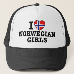 I Liebe Norwegische Mädchen Truckerkappe