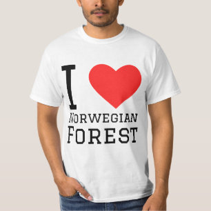 I Liebe Norwegischer Wald T-Shirt