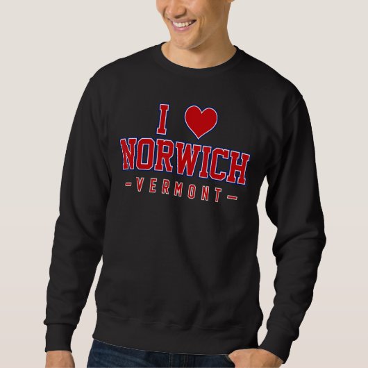 I Liebe Norwich Vermont Sweatshirt (Vorderseite)