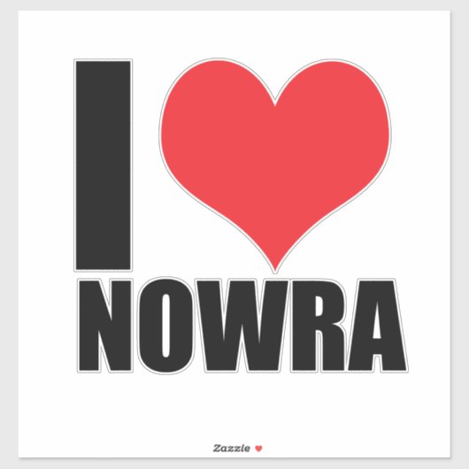 I Liebe Nowra Aufkleber (Blatt)