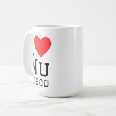 I Liebe Nu Disco Kaffeetasse (Vorderseite Links)