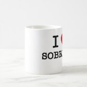 I Liebe-Nüchternheit Kaffeetasse (Mittel)