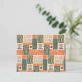 I Liebe Nudeln Postkarte (Stehend Vorderseite)