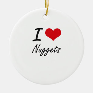 I Liebe-Nuggets Keramik Ornament