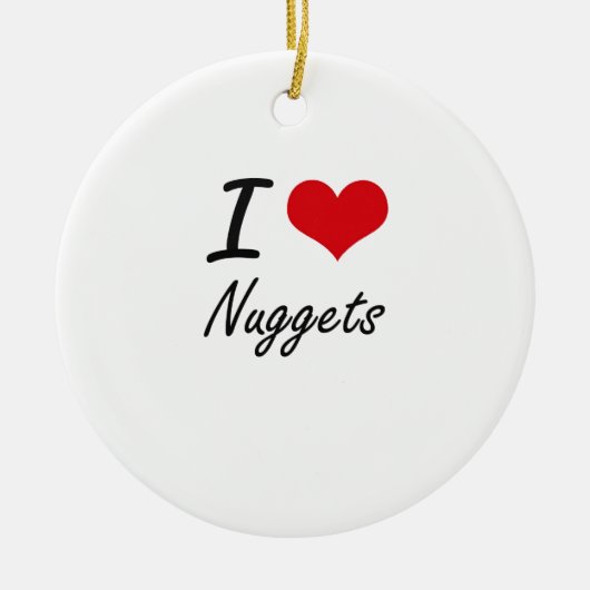I Liebe-Nuggets Keramik Ornament (Vorne)