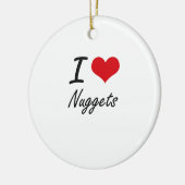 I Liebe-Nuggets Keramik Ornament (Links)