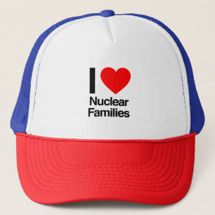 I Liebe Nuklearer Familien Truckerkappe