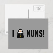 I Liebe Nuns Postkarte (Vorne/Hinten)