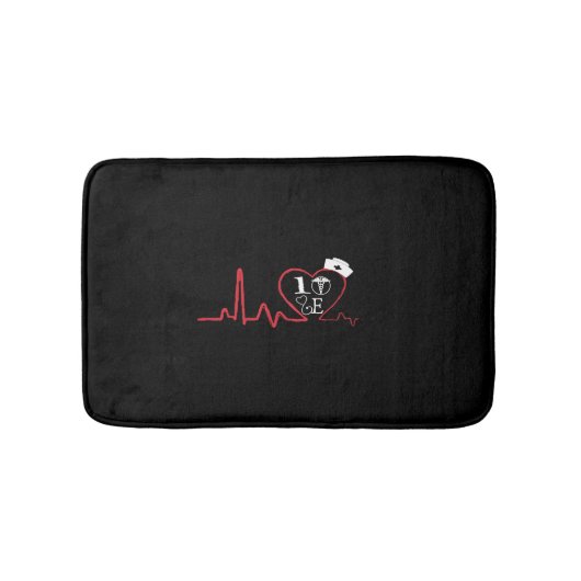 I Liebe Nurse Funny Medical Assistant Beruf Badematte (Vorderseite)
