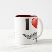 I Liebe Nurse Sharks Zweifarbige Tasse (VorderseiteRechts)