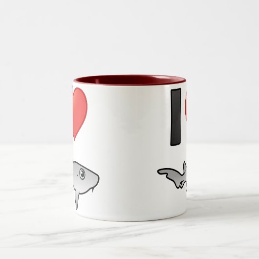 I Liebe Nurse Sharks Zweifarbige Tasse (Mittel)