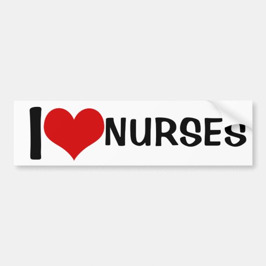 I Liebe Nurses Autoaufkleber (Vorne)