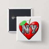 I Liebe NY Button (Vorne & Hinten)