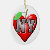 I Liebe NY Keramik Ornament (Rechts)
