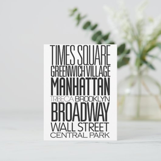 I Liebe NY Postkarte (Stehend Vorderseite)