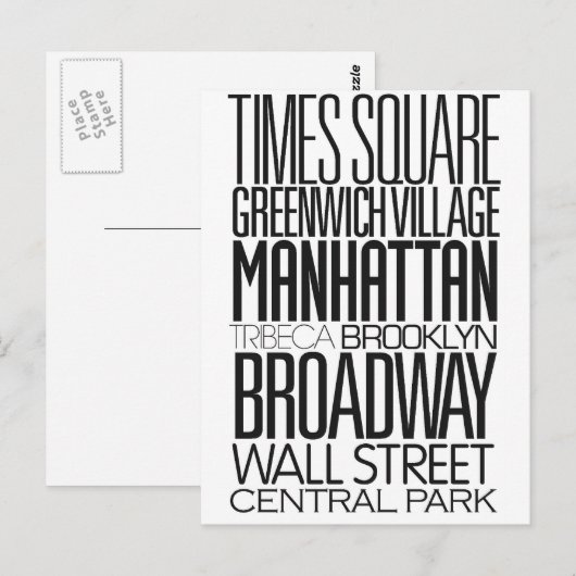 I Liebe NY Postkarte (Vorne/Hinten)