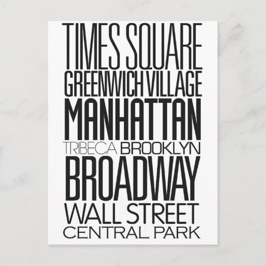 I Liebe NY Postkarte (Vorderseite)