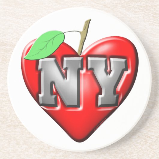 I Liebe NY Sandstein Untersetzer (Vorne)