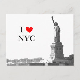 I Liebe NYC-Freiheitsstatue Vintage Sitte Postkarte