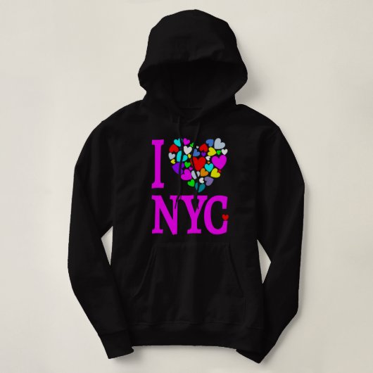 I Liebe NYC Hoodie Heart Design New York City Gesc (Design vorne)