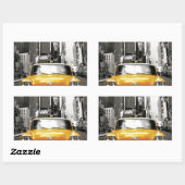 I Liebe NYC - New York Taxi Rechteckiger Aufkleber (Blatt)