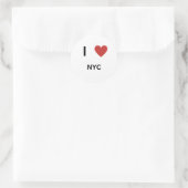I Liebe NYC Runder Aufkleber (Tasche)